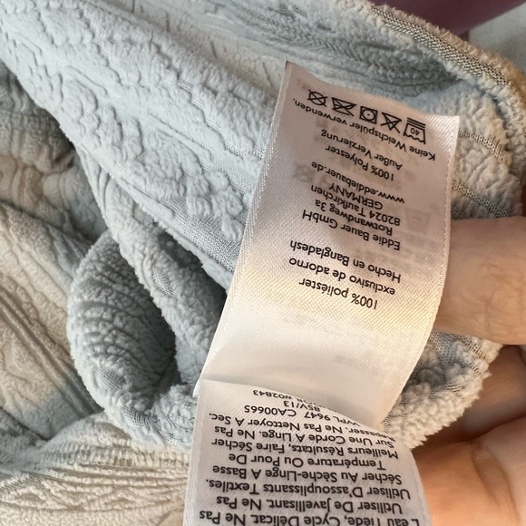 Y2K EDDIE BAUER AZTEC EMBOSSED NEUTRAL FLEECE SWEATER 1/2 ZIP SEXY WARM TOP M - Picture 3 of 17